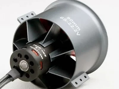 FlyFans 4075-1550Kv Motor 90mm Fan 12 blades EDF