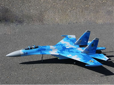 FlyFans SUKOI Su-27 twin 64mm Blue Grey 4S PNP RC Airplane