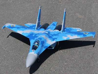 FlyFans SUKOI Su-27 twin 64mm Blue Grey 4S PNP RC Airplane