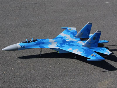 FlyFans SUKOI Su-27 twin 64mm Blue Grey 4S PNP RC Airplane